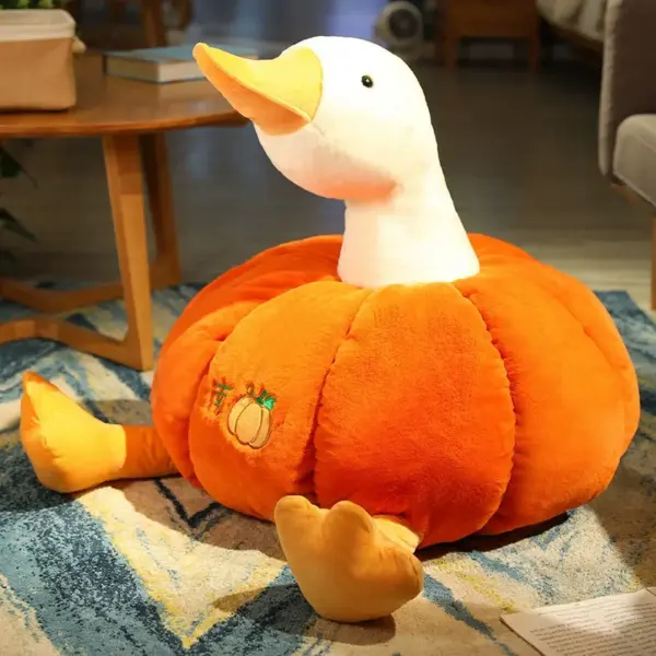 pumpkin duck plush toy